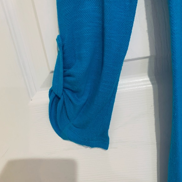 Set of 3-Rayon Spring/Summer Cardigans with Sleeve Tab … Blue, Orange and Gray - Picture 3 of 12